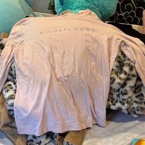 Michael Kors Light Pink Long Sleeve Top